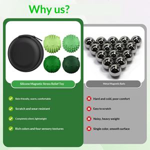 Bolas Magnéticas de Silicona <span class=keywords><strong>para</strong></span> Aliviar el Estrés y la Ansiedad, Juguete Sensorial, Fábrica OEM <span class=keywords><strong>para</strong></span> Adultos y Niños - Product Image 4