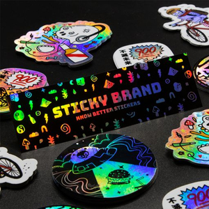 Biểu Tượng Tùy Chỉnh Vinyl Chết Cắt Dán Laser Không Thấm Nước Holographic Decals Cho Máy Tính Xách Tay Trang Trí Nội Thất Chống Uv Dán - Product Image 3