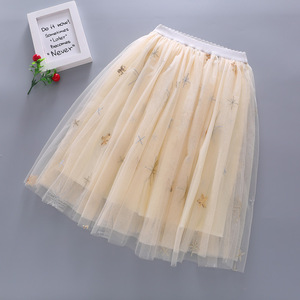 Factory Directly New Style Sequin Star Embroidery <strong>Tulle</strong> Kids Maxi <strong>Long</strong> <strong>Skirt</strong> - Product Image 5
