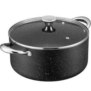 Olla Holandesa de Alta Calidad de 6 Qt con Tapa de Vidrio, Revestimiento Cerámico Antiadherente, Apta para Lavavajillas, Asas de Acero Inoxidable para Cocina de Gas - Product Image 1