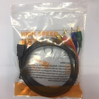 Cable HDMI a 3RCA de Alta Definición de 1.5M, Adaptador Compuesto AV Macho a Macho Chapado en Oro para TV Antigua, DVD, Proyector, Cine en Casa