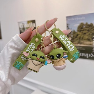 Belle bande dessinée étoile bébé <span class=keywords><strong>Yoda</strong></span> <span class=keywords><strong>porte</strong></span>-clés 3D poupée pendentif guerres voiture clé pendentif <span class=keywords><strong>porte</strong></span>-clés Anti-perte sac décoration <span class=keywords><strong>porte</strong></span>-clés Widget - Product Image 2
