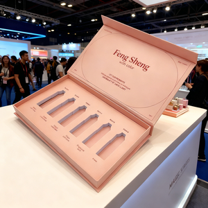 Scatola di Carta Rosa di Alta Qualità per Set di Bellezza con Chiusura Magnetica, Ideale per Confezioni Regalo di Cosmetici, Basso MOQ - Product Image 1