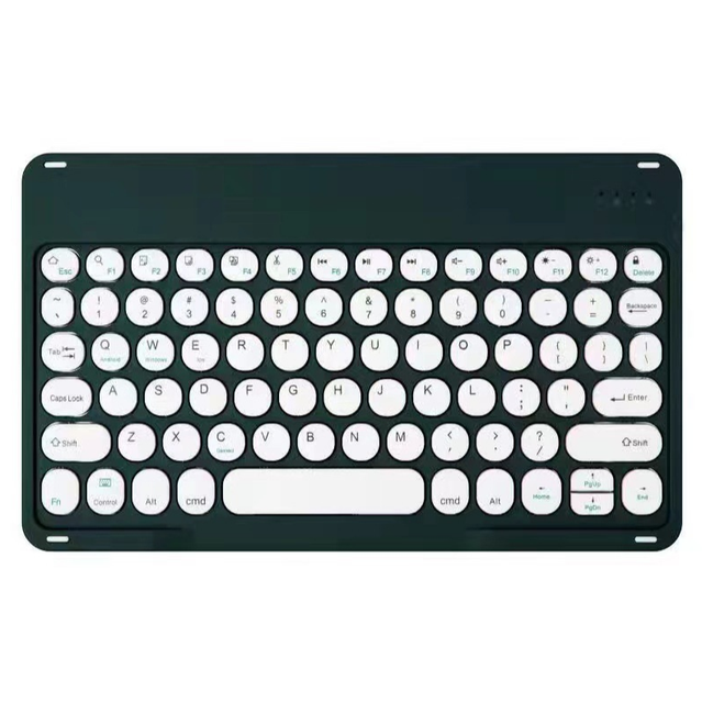 iPad Compatible BT Wireless Capacitive Keyboard with 10-Inch Round-Key-Cap Color Touchpad No Mechanical Keys