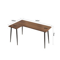 Ensemble table et chaises d'angle en bois de style européen moderne pour salon de beauté, manucure, studio commercial, mobilier de salon simple/double