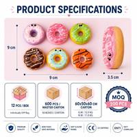 Vente en gros de jouets anti-stress en mousse PU à rebond lent en forme de beignets et d'emojis de dessins animés, pour enfants et adultes, cadeau OEM
