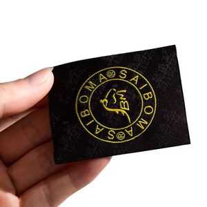 Custom Private Logo Woven Clothing Label Clothing Brand Labels Garment Label for <b>Clothes</b> - Product Image 3