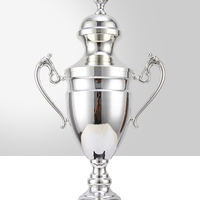 Nouveau trophée d'argent de conception créative trophée moderne populaire coupe du monde de sport trophées Souvenir galvanisé à la main trophée personnalisé