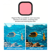 Coque de protection pour plongée Spot Goods, ensemble de filtres rouge, rose, violet pour caméra d'action GoPro13, étui étanche en PC, accessoire