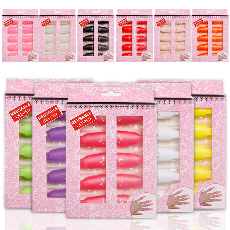 10pcs/box Clear Nail Polish Remover Clip Nail Art Soak Off Cap Clips Uv Gel Polish Remover Wraps Cleaner Nail Degreaser Cleaner
