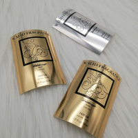 Autocollant en métal gaufré or étiquette transparente logo métal plaque parfums feuille d'aluminium cosmétiques emballage étiquette adhésive logo