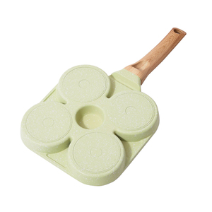 JEETEE กระทะทอดสเต็กไข่,กระทะทอด<span class=keywords><strong>ไข่</strong></span>เจียวทำอาหารเช้าทรงกลมไม่ติดกระทะทอด<span class=keywords><strong>ไข่</strong></span><span class=keywords><strong>ลวก</strong></span>4หลุมสำหรับเตาแม่เหล็กไฟฟ้า - Product Image 3