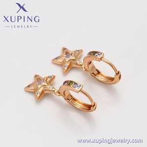 XUPING Pendientes de Estrella de Cristal Chapados en Oro de 18K con Piedras de Colores, Joyería de Moda Hipoalergénica al por Mayor - Product Image 5
