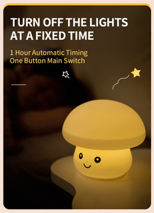 Silicone tối giản LED ánh sáng ban đêm hiện đại có thể sạc lại 1.5V AAA pin màu ấm tap ánh sáng cho phòng trang trí Max 0.5 Wát DC5V - Product Image 4