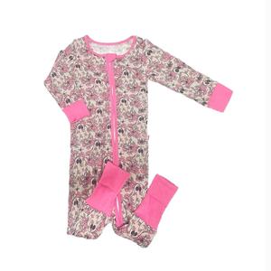 Double-zipper Bamboo Fabric Pajamas Romper Zipper Kids Pajamas Breathable Wholesale <strong>Clothing</strong> - Product Image 5