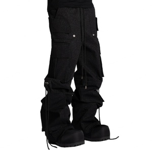 กางเกงคาร์โก้ผ้าเดนิมลายท้องฟ้าดาว 100% คอตตอน ทรงหลวมพิเศษ มีกระเป๋าหลายช่อง สไตล์สตรีทแฟชั่น สำหรับผู้ชาย ขายส่ง - Product Image 5