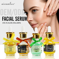 Sérum facial multifonctionnel à l'Aloe Vera Extraction naturelle des plantes Vitamine C E Collagène Supprimer les taches de rousseur Sérum anti-rides pour le visage