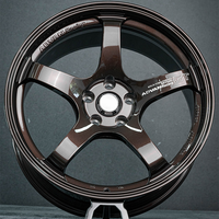 Rines Forjados JG de 17-22 Pulgadas, 5x112, 5x114.3, 5x120, Estilo GT de 5 Radios, Cóncavos Profundos Dorados, para Autos de Alto Rendimiento, Carreras de Drag