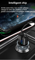 Chargeur de voiture USB en métal 36W Charge rapide 3.0 Chargeur rapide Type C QC PD 3.0 Chargeur double pour téléphone portable pour iphone 13