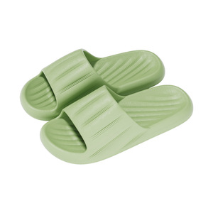 EVA Slippers With Vertical Strip Design Thick Sole Non Slip Comfortable For Home Bathroom Summer Use Adult Unisex - Product Image 5
