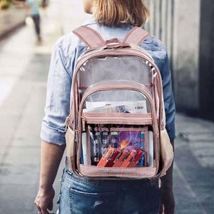 Waterproof Pvc Clear Transparent Plastic School <b>Backpack</b> Bags for Girl - Product Image 6