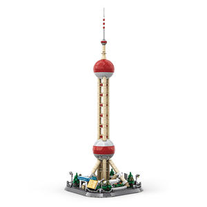 ตัวต่อพลาสติก ABS สร้างสรรค์รูปทรงหอคอยโอเรียนทัลเพิร์ลเซี่ยงไฮ้ แบรนด์ Wange ประเทศจีน ชิ้นส่วนขนาดเล็ก ประกอบเข้ากันได้ - Product Image 1