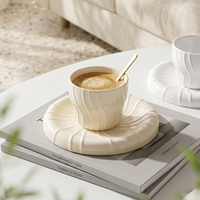 Offre Spéciale Usine : Ensemble Tasses et Soucoupes en Porcelaine 270 ml pour Bureau, Affaires et Thé de l'Après-midi