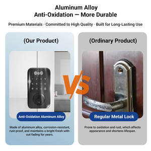 Serrure à pêne dormant intelligente Tuya avec déverrouillage de la paume, étanche IP65, serrure de porte de style américain prenant en charge l'<span class=keywords><strong>interphone</strong></span> vidéo bidirectionnel - Product Image 4