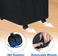Panier à linge pliable KUYUE avec roulettes, panier à linge moderne avec couvercle et sac amovible, panier à linge esthétique pour vêtements sales.