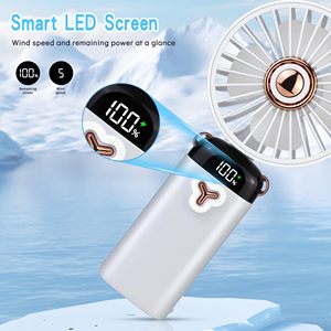 พัดลมตั้งโต๊ะแบบพกพาขนาดเล็กติดผนังได้ พัดลมเทอร์โบ แบตเตอรี่ 2400mAh ใช้งานได้นาน ชาร์จผ่าน USB ได้ ใช้ได้นานถึง 10 ชั่วโมง - Product Image 3