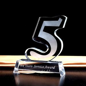 تصميم على شكل أرقام عربية ، 5/10/15/20 سنة ، ذكرى سنوية ، بلورة الكريستال ، تذكارات تذكارية ، هدية - Product Image 2