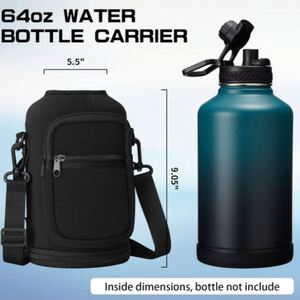 Portabotellas de Agua Aislado de 128 oz, Compatible con Botellas de 64 oz y 128 oz, con Correa Ajustable para Deportes y Camping - Product Image 2