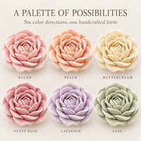 Rose éternelle en argile 3D, au toucher réel, en forme de fleur, aspect délicat, idéale pour la décoration de centre de table de mariage