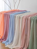Chemin de table en gaze de coton vert sauge sur mesure, voile transparent, style rustique bohème, pour mariage, baby shower, fête, décoration d'événements