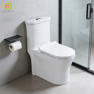 En gros, WC monobloc allongé en céramique moderne à chasse siphonique pour salle de bain et hôtel - Product Image 1