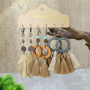 Bohemian <b>Drop</b> Earrings Alloy Tassel Women's Party Jewelry Fashion Statement Earrings - Product Image 2