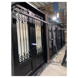 Prima European Security House Portes avant en fer forgé (anciennes) <span class=keywords><strong>Porte</strong></span> <span class=keywords><strong>d</strong></span>'<span class=keywords><strong>entrée</strong></span> extérieure simple double arquée - Product Image 5