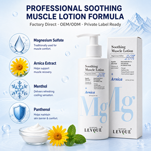 Lotion musculaire apaisante OEM avec 20% de sulfate de magnésium et arnica, absorption rapide, non grasse, pour le cou, le dos, les jambes et les articulations - Product Image 2