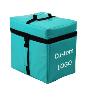 Sac isotherme personnalisé imperméable pour la livraison de nourriture à vélo, bleu, pour aliments chauds et froids, pizza - Product Image 1
