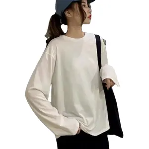 wholesale Women Long Sleeve T-Shirts Spring Autumn Slim Fit Pullovers Female O Neck Base Tops Tees Y2K Clothes plain t shirt