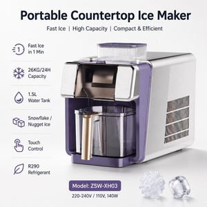 Portable <b>Countertop</b> Snowflake <b>Ice</b> <b>Maker</b> Machine 26KG/24H Fast Shaved <b>Ice</b> <b>Maker</b> for Home Cafe Restaurant - Product Image 2
