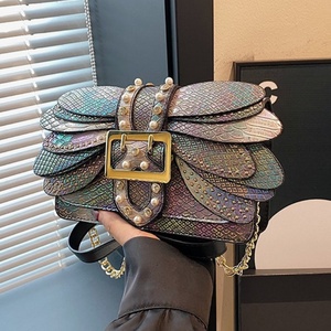 Bolso de Noche Elegante de PU para Mujer con Cadena de Perlas, Cartera de Mano para Banquete, Bolso de Hombro Cruzado para Fiesta - Product Image 3