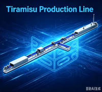 Ligne de production automatique de gâteaux au tiramisu, machine industrielle de fabrication de gâteaux à la mousse pour boulangerie