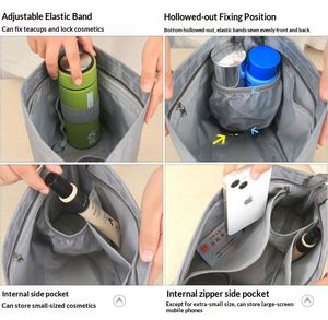 Towel Pouch Insert Divider Liner Eco-friendly Lightweight Sturdy Makeup Organizer Zippered Womens Small Multi-purpose Waterproof - Product Image 4