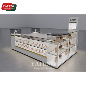 Nuevos quioscos de joyería de acero inoxidable para centro comercial, escaparate moderno de cristal, escaparates de joyería, exhibición de joyería - Product Image 1
