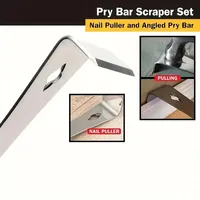 Casse-muille à tête plate en acier inoxydable, grattoir multifonction pour le travail du bois, levier pour démontage de planches en bois, outils de nettoyage domestique, outil à clous
