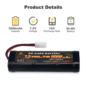 MELASTA מתח גבוה סוללה נטענת <span class=keywords><strong>7.2V</strong></span> 5000mAh Ni-MH סוללה עבור RC מרוצי מכוניות - Product Image 4