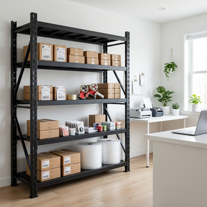 Étagère de rangement multi-matériaux réglable à 5 niveaux, légère, protégée contre la corrosion, en acier massif, pour la maison, le <span class=keywords><strong>garage</strong></span> et le magasin - Product Image 3