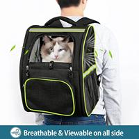 Livraison rapide chat transporteur sac à dos pince de sécurité extensible transporteur pour animaux de compagnie pour la randonnée voyage Camping fermeture éclair gain de place pour les chiens