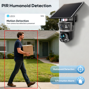 Caméras de sécurité PTZ LS VISION Ubox 4G/Wifi, vision nocturne couleur, solaires, étanches IP66, audio bidirectionnel, double objectif 6MP, double écran - Product Image 5